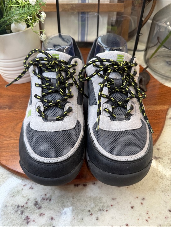 Lands' End Shoes - Lands End Trail Shoes - Grey with Lime Accents
